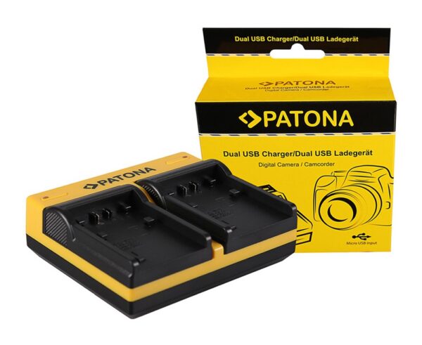Dual Ladegerat Sony NP-FP50 Alpha A230 A290 A330 A380 A390 NP-FP50 CX E inkl. Micro-USB Ka