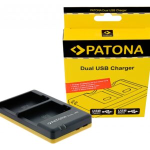 Dual Quick-Charger Canon LP-E8 LPE8 incl. Micro-USB cable