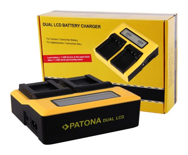 Dual LCD USB Charger Kodak LB070 LB-070