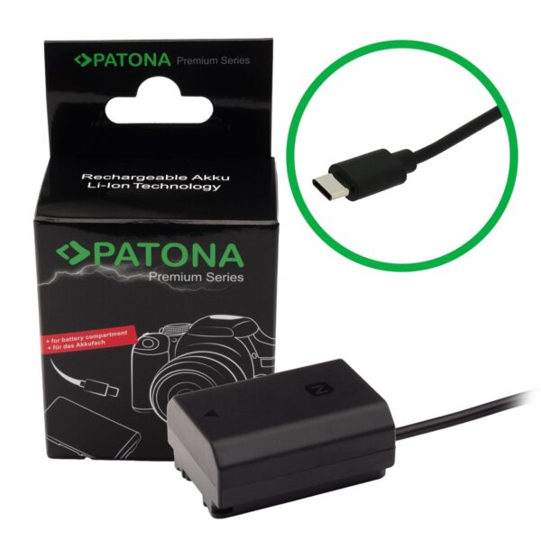 Premium USB-C Input battery adapter Sony NP-FZ100 A7 III A7M3 Alpha 7 III A7 R III A7RM3 Alp